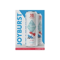 Joyburst Clear Protein Isolate Drink, Icy Pop, 4 x 355mL