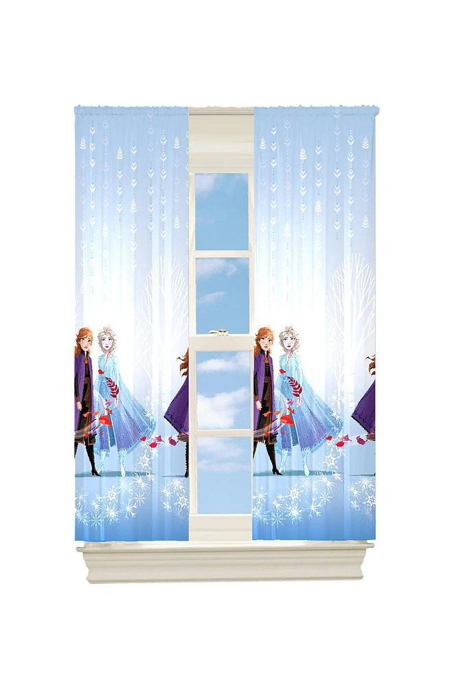 Frozen “Ice Blue Forest”  Room Darkening Drapes-pair