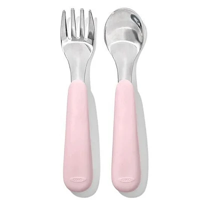 Oxo Tot Fork & Spoon Set - Blossom - 12 months +