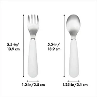 Oxo Tot Fork & Spoon Set - Blossom - 12 months +