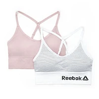 Paq. de 2 bustiers longs sans coutures Reebok pour dames