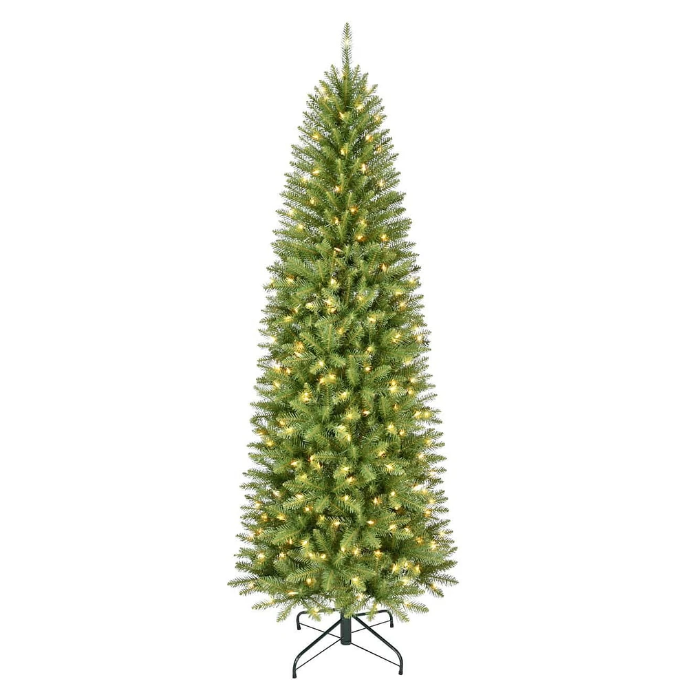 Puleo 7ft Pre-lit Slim Keyport Spruce Tree