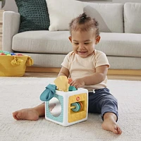 Fisher-Price Tissue Fun Activity Cube Baby Sensory Crinkle Toys for Newborns, Unisex, Ages 3M+