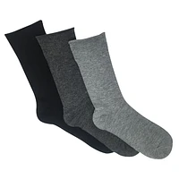Secret® Bamboo Roll Top Crew Socks 3pk, Fits shoe sizes 6-10