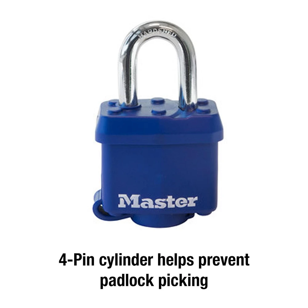 Master Lock  Weatherable Laminated Padlock, 312D   1-9/16"