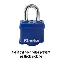 Master Lock  Weatherable Laminated Padlock, 312D   1-9/16"