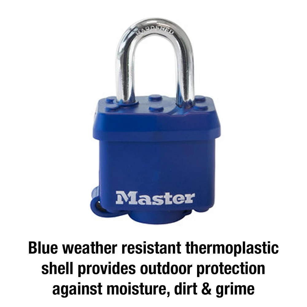 Master Lock  Weatherable Laminated Padlock, 312D   1-9/16"