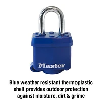 Master Lock  Weatherable Laminated Padlock, 312D   1-9/16"