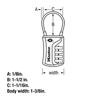Master Lock Canada Master Lock Set-Your-Own Combination TSA Luggage Lock #4697D, 32mm, assorted colours