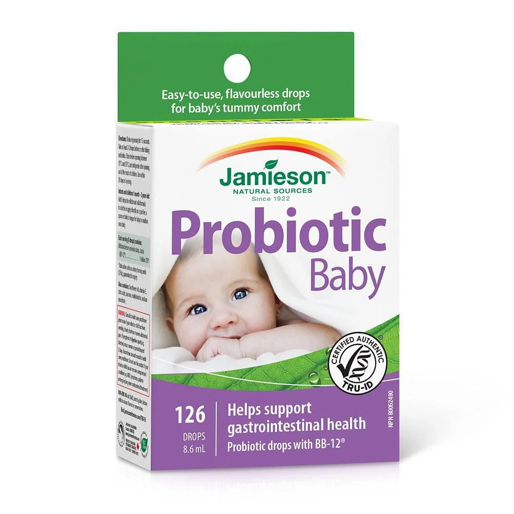 Jamieson Probiotic Baby Drops 1 Billion Active Cells, 8 mL, 126 drops