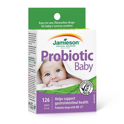 Jamieson Probiotic Baby Drops 1 Billion Active Cells, 8 mL, 126 drops