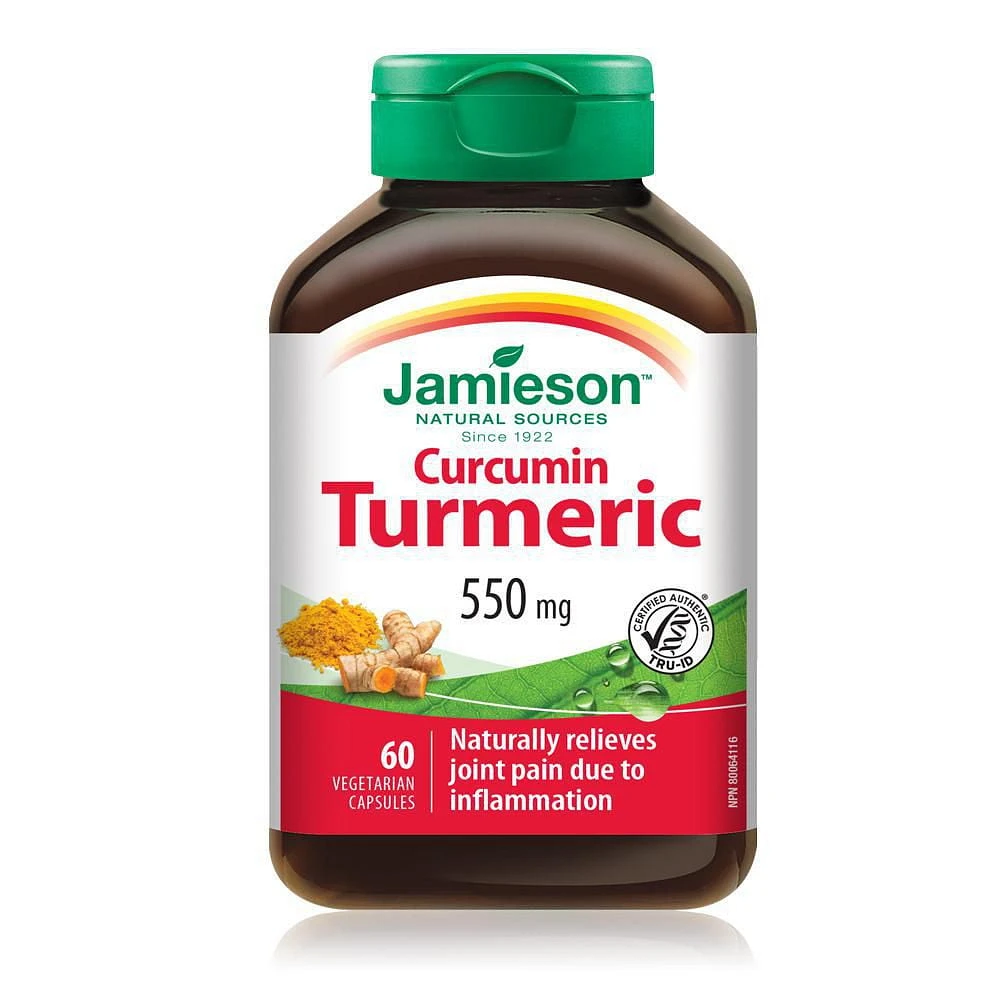 Jamieson Curcumin Turmeric 550 mg Capsules, 60 capsules