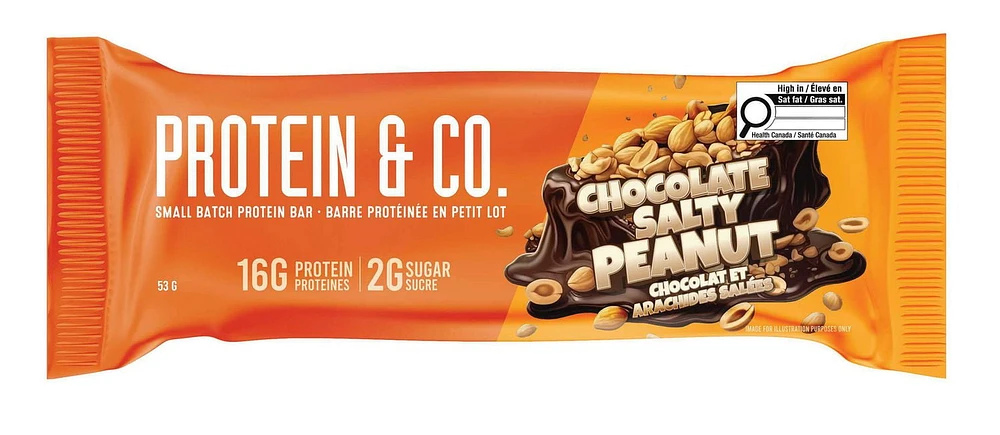 Protein & Co. Chocolate Salty Peanut Small Batch Protein Bar, Chocolate Salty Peanut Protein Bar