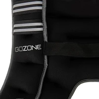 GoZone 10lb Weighted Vest – Black/Grey, With reflective safety strips