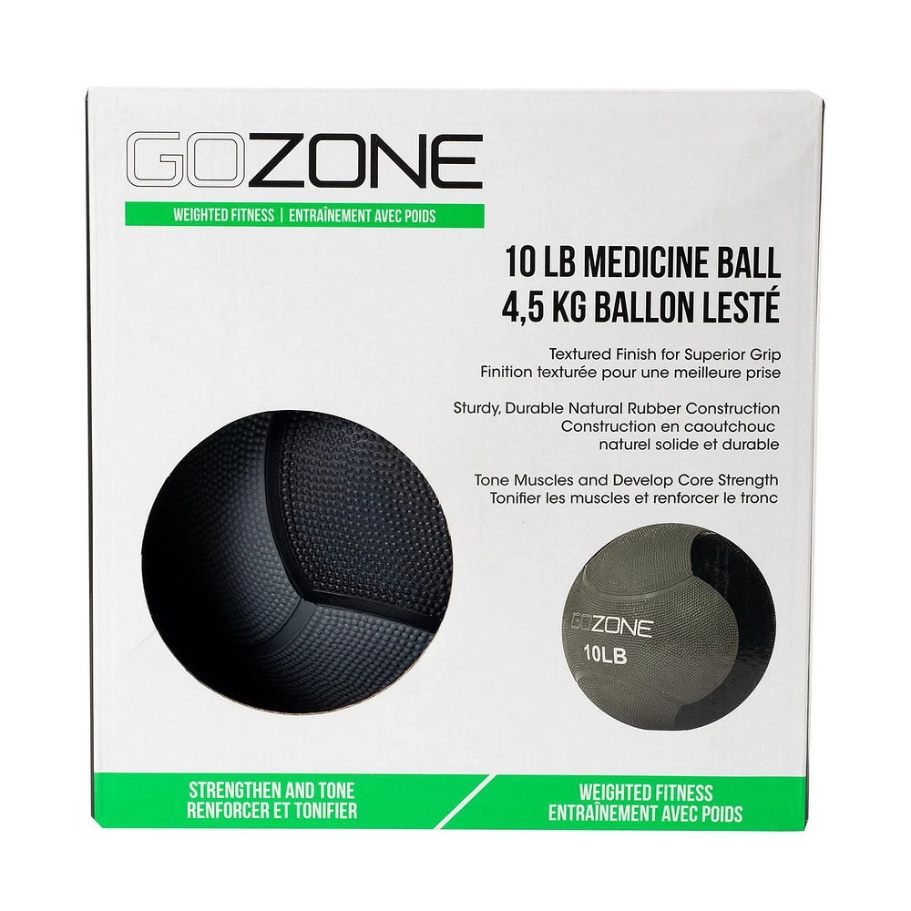 GoZone Medicine Ball, Textured grip