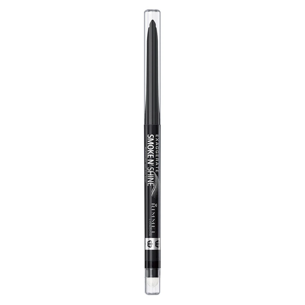 Rimmel Exaggerate Smoke N' Shine Eye Definer, Intense and luminous colour, creamy texture, 100% Cruelty-Free, Gel Formula