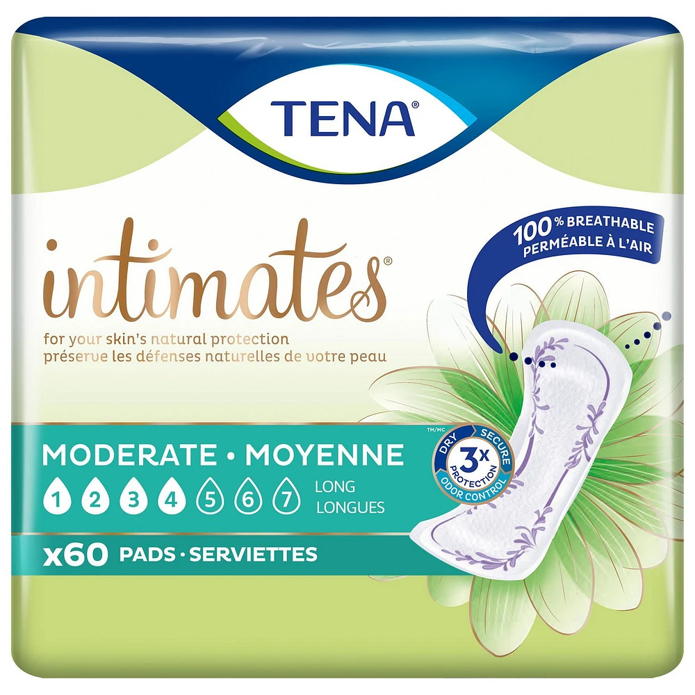 TENA Intimates Moderate Long Pad, 60 Count, 60 Count