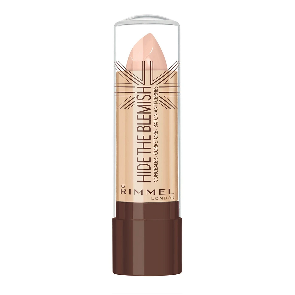 Rimmel Cache-cernes Hide The Blemish, formule ultra-crémeuse pour un effet durable et naturel, illumine la peau, 100% Sans Cruauté Applicateur en bâtonnet