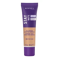 Rimmel Stay Matte Foundation, lightweight, silky formula, light liquid mousse and anti-pollution complex, 24H wear, 100% Cruelty-Free