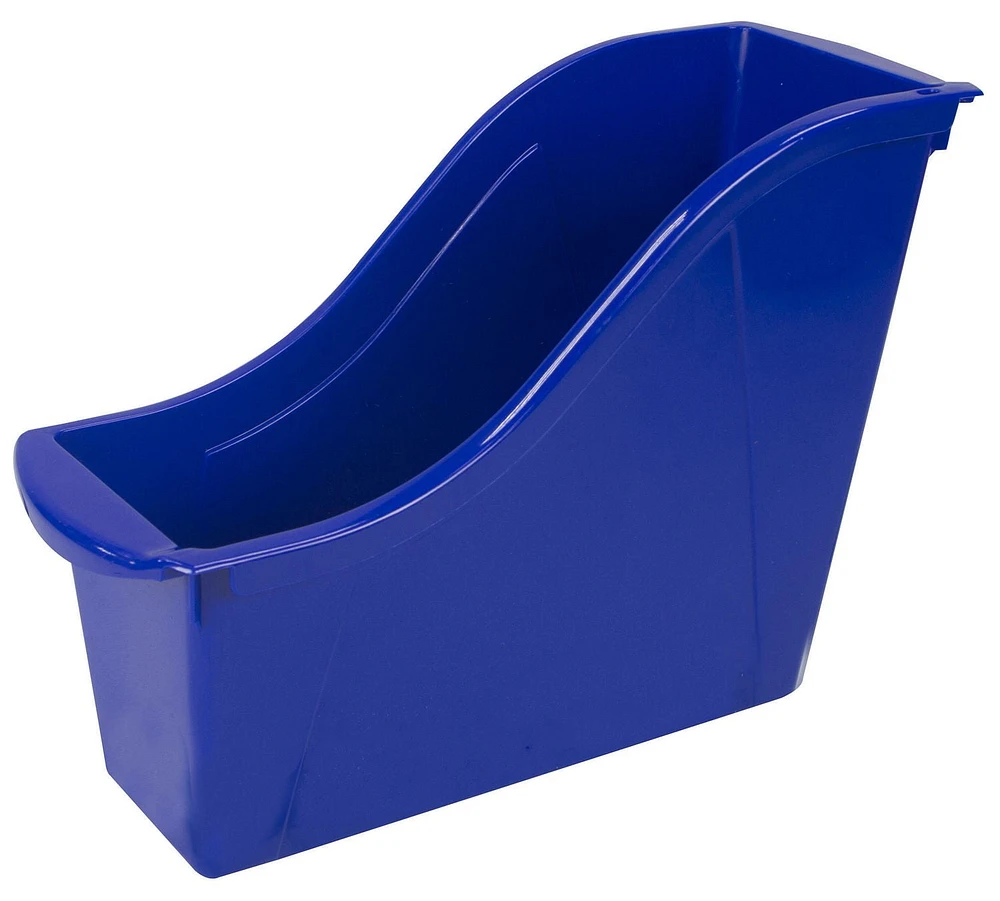 Storex Small Book Bin, Blue, 6-Pack