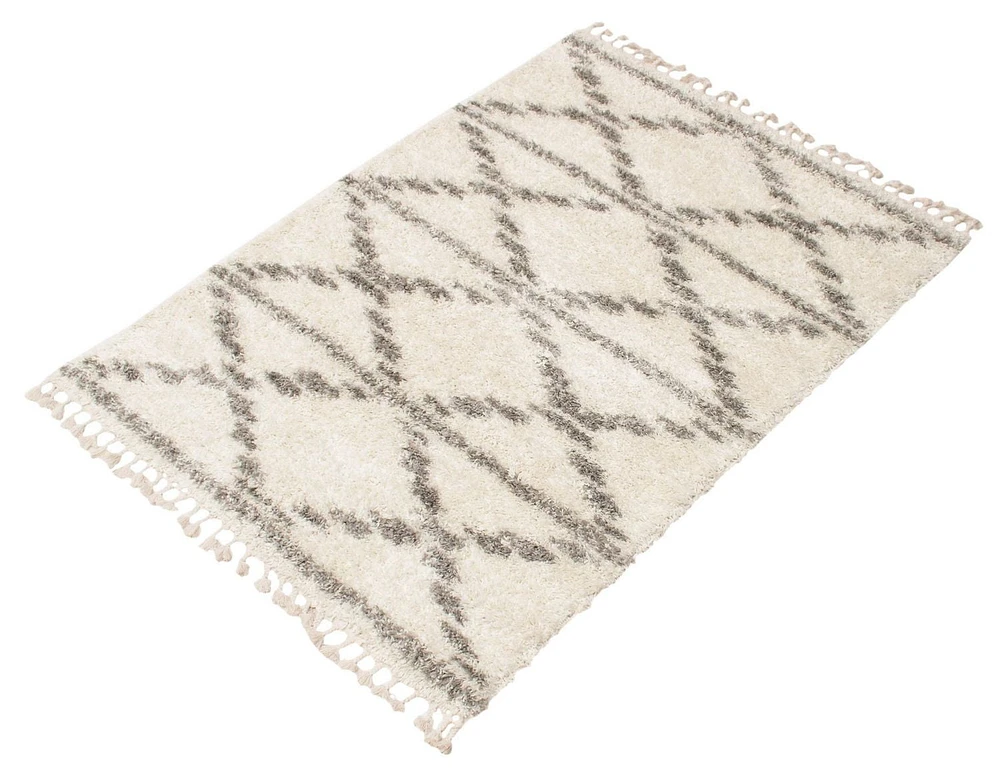 ECARPET Super Soft for Living Room & Bedroom Grammercy Liv Cream Shag