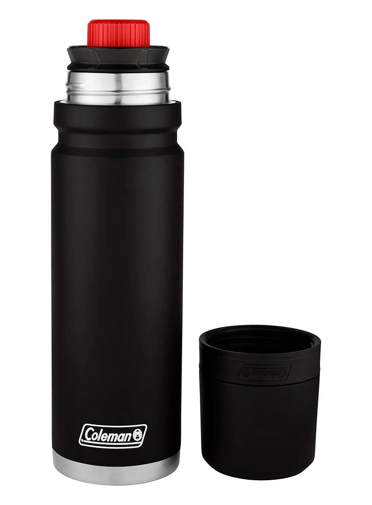 Coleman 3Sixty Pour Vacuum Insulated Stainless Steel Thermal Bottle, 24oz/700mL, Black, BPA Free, 24 oz, 2058322