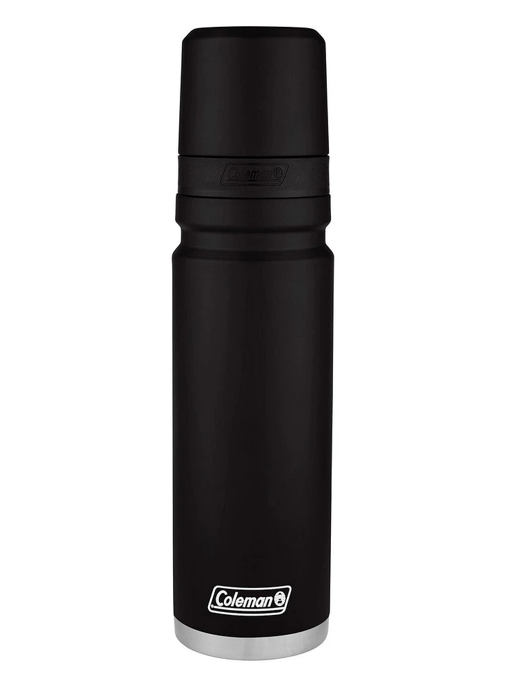 Coleman 3Sixty Pour Vacuum Insulated Stainless Steel Thermal Bottle, 24oz/700mL, Black, BPA Free, 24 oz, 2058322