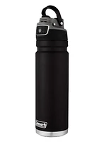 Coleman FreeFlow AUTOSEAL Stainless Steel Water Bottle, Black, BPA-Free, 24oz (709 mL)