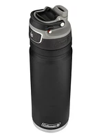 Coleman FreeFlow AUTOSEAL Stainless Steel Water Bottle, Black, BPA-Free, 24oz (709 mL)