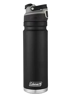 Coleman FreeFlow AUTOSEAL Stainless Steel Water Bottle, Black, BPA-Free, 24oz (709 mL)