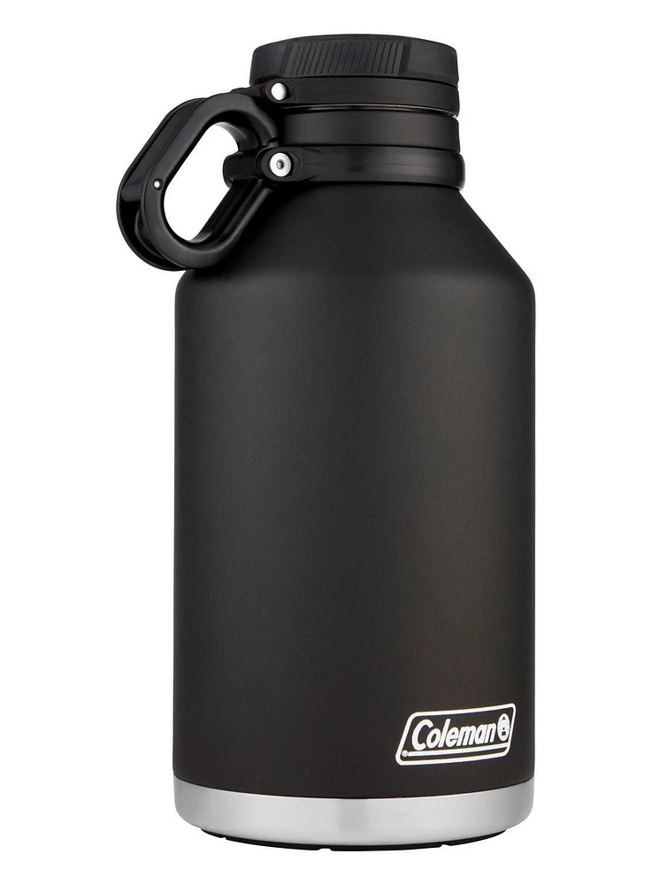 Coleman Vacuum Insulated Stainless Steel Growler, 64oz/1900mL, Black, BPA Free, 64 oz, 2063228