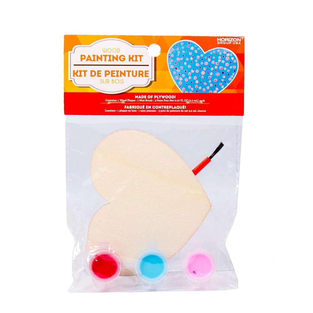 Wooden Heart Painting Kit by Horizon Group USA