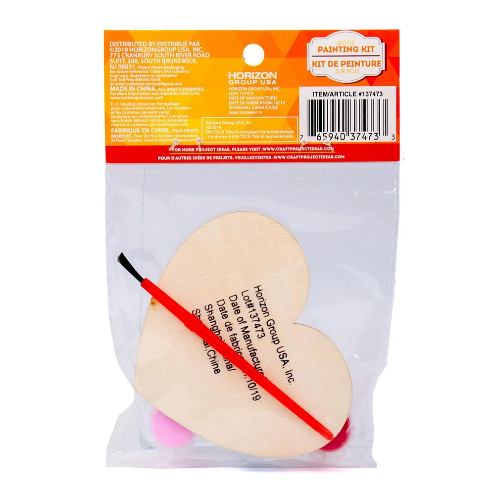 Wooden Heart Painting Kit by Horizon Group USA