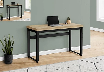 Monarch Specialties Computer Desk, Home Office, Standing, Adjustable, 48"l, Work, Laptop, Metal, Laminate, Natural, Black, Contemporary, Modern