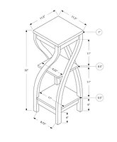 Monarch Specialties Accent Table, Side, End, Plant Stand, Square, Living Room, Bedroom, Laminate, Black, Transitional