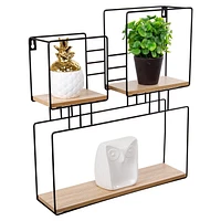 Truu Design Decorative Square Wooden Floating Wall Shelf