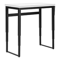 Monarch Specialties Computer Desk, Home Office, Standing, Adjustable, 48"l, Work, Laptop, Metal, Laminate, White, Black, Contemporary, Modern