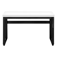 Monarch Specialties Computer Desk, Home Office, Standing, Adjustable, 48"l, Work, Laptop, Metal, Laminate, White, Black, Contemporary, Modern