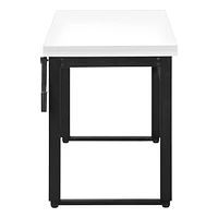 Monarch Specialties Computer Desk, Home Office, Standing, Adjustable, 48"l, Work, Laptop, Metal, Laminate, White, Black, Contemporary, Modern