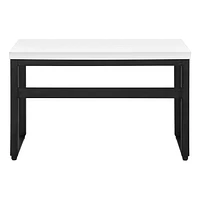 Monarch Specialties Computer Desk, Home Office, Standing, Adjustable, 48"l, Work, Laptop, Metal, Laminate, White, Black, Contemporary, Modern