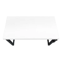 Monarch Specialties Computer Desk, Home Office, Standing, Adjustable, 48"l, Work, Laptop, Metal, Laminate, White, Black, Contemporary, Modern