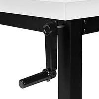 Monarch Specialties Computer Desk, Home Office, Standing, Adjustable, 48"l, Work, Laptop, Metal, Laminate, White, Black, Contemporary, Modern