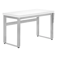 Monarch Specialties Computer Desk, Home Office, Standing, Adjustable, 48"l, Work, Laptop, Metal, Laminate, White, Grey, Contemporary, Modern