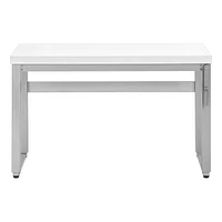 Monarch Specialties Computer Desk, Home Office, Standing, Adjustable, 48"l, Work, Laptop, Metal, Laminate, White, Grey, Contemporary, Modern