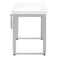 Monarch Specialties Computer Desk, Home Office, Standing, Adjustable, 48"l, Work, Laptop, Metal, Laminate, White, Grey, Contemporary, Modern