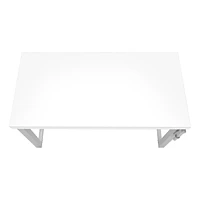 Monarch Specialties Computer Desk, Home Office, Standing, Adjustable, 48"l, Work, Laptop, Metal, Laminate, White, Grey, Contemporary, Modern