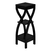 Monarch Specialties Accent Table, Side, End, Plant Stand, Square, Living Room, Bedroom, Laminate, Black, Transitional