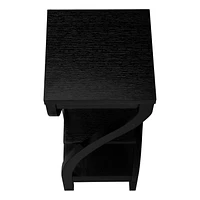 Monarch Specialties Accent Table, Side, End, Plant Stand, Square, Living Room, Bedroom, Laminate, Black, Transitional