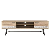 CorLiving Aurora Duotone TV Bench with Splayed Legs for TVs up to 80"