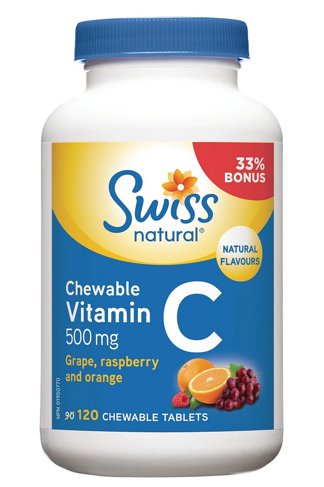 Swiss Natural Vitamin C 500mg Chewable Tablet (assorted Fruit)